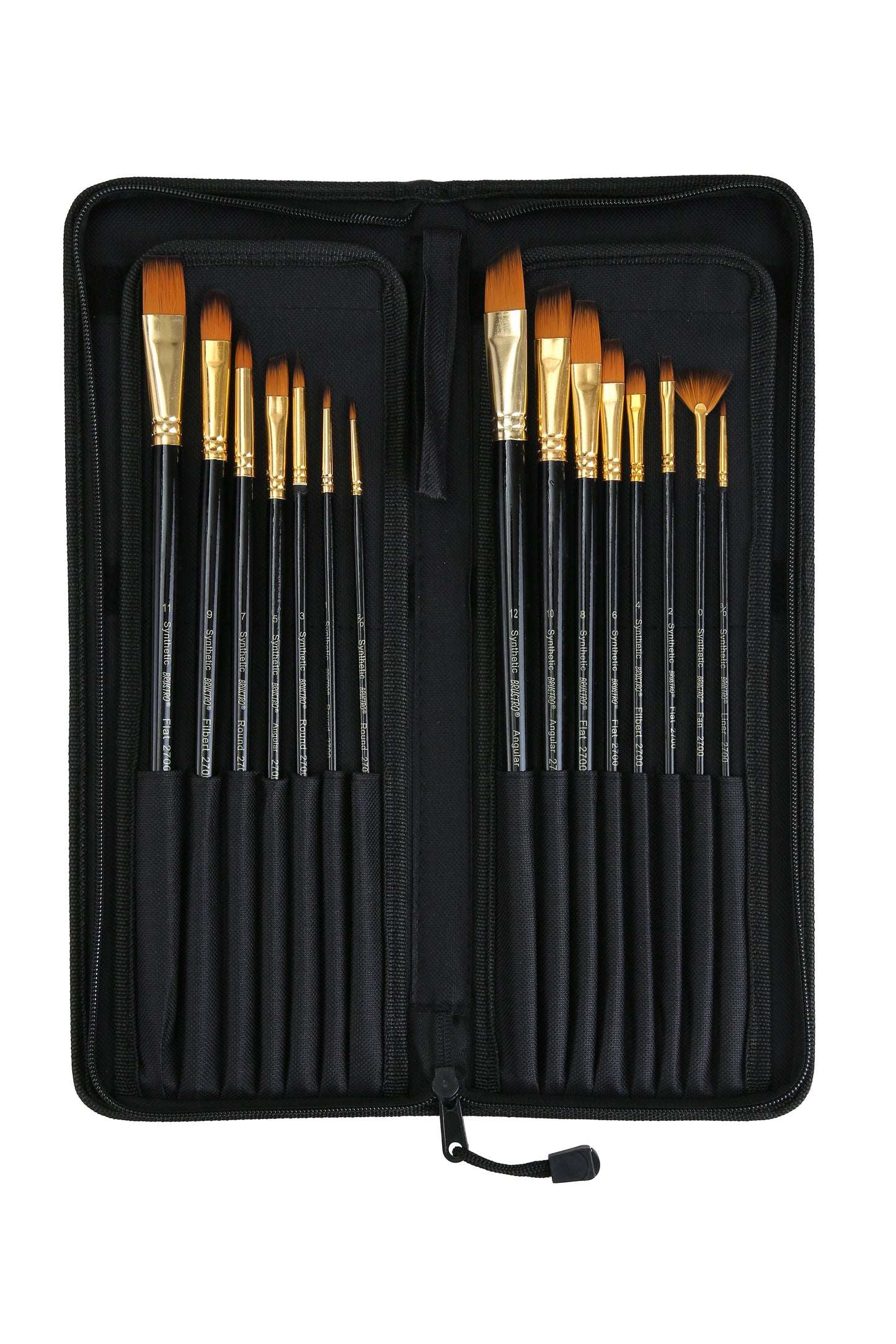 Brustro Studio Paint Brush Set of 15. (for Watercolor, Gouache, Acrylic and Oil Paint)