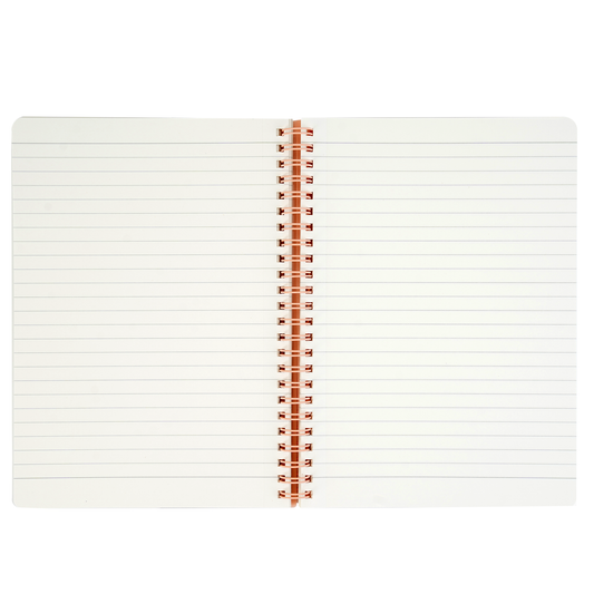 BRUSTRO Notes A5 Size, 1 Subject Ruled Notebook, 80 sheets / 160 pages, 70 gsm Ivory paper, Caramel Cover