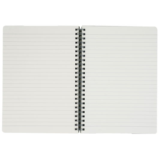 BRUSTRO Notes A5 Size, 1 Subject Ruled Notebook, 80 sheets / 160 pages, 70 gsm Ivory paper, Slate Cover