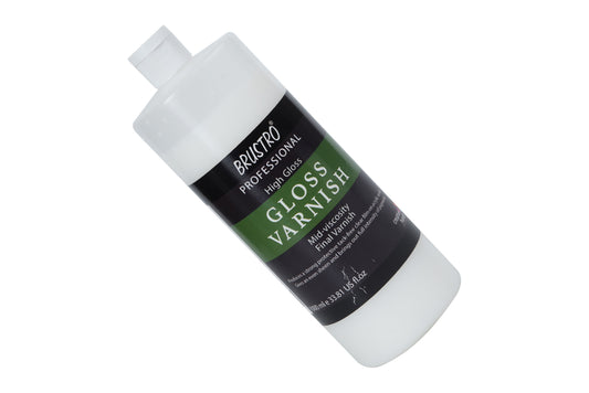Brustro Artist's Varnish| High Gloss Finish |1000ml|Apply with Brush |Perfect Coating on Acrylic Painting,Non-yellowing,Transparent,Canvas,Paper, Artwork Protection.