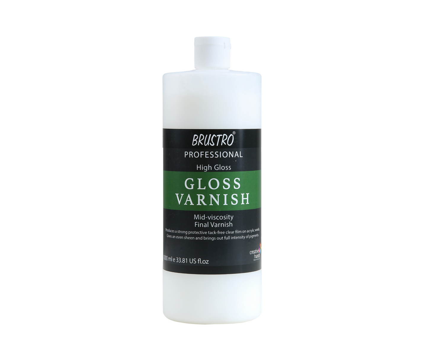 Brustro Artist's Varnish| High Gloss Finish |1000ml|Apply with Brush |Perfect Coating on Acrylic Painting,Non-yellowing,Transparent,Canvas,Paper, Artwork Protection.