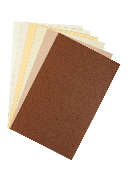 Brustro Artists’ Pastel Paper Pad of 24 Sheets (160 GSM), Colour – Earth Tones, Size – 3.5"X5.5"