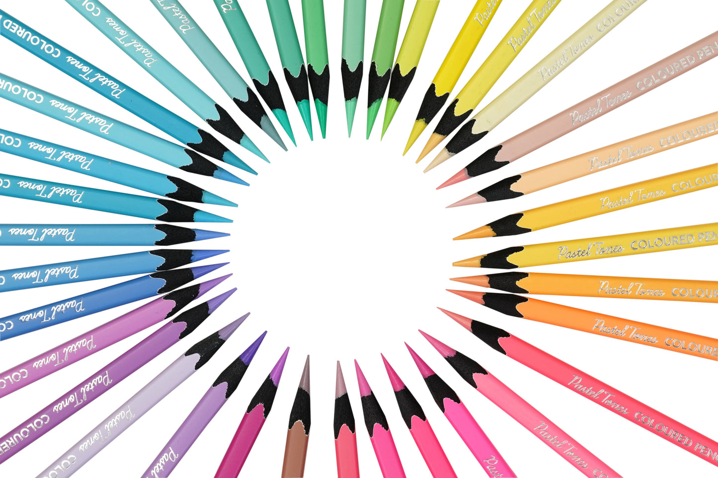 BRUSTRO Artist's  Coloured Pencils Pastel Tone Set of 36 (in elegant tin box)