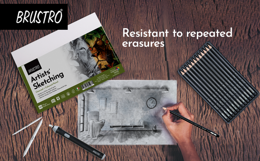 Brustro Artists Sketching Paper 110 GSM A5 Size, Pack of 80 Sheets