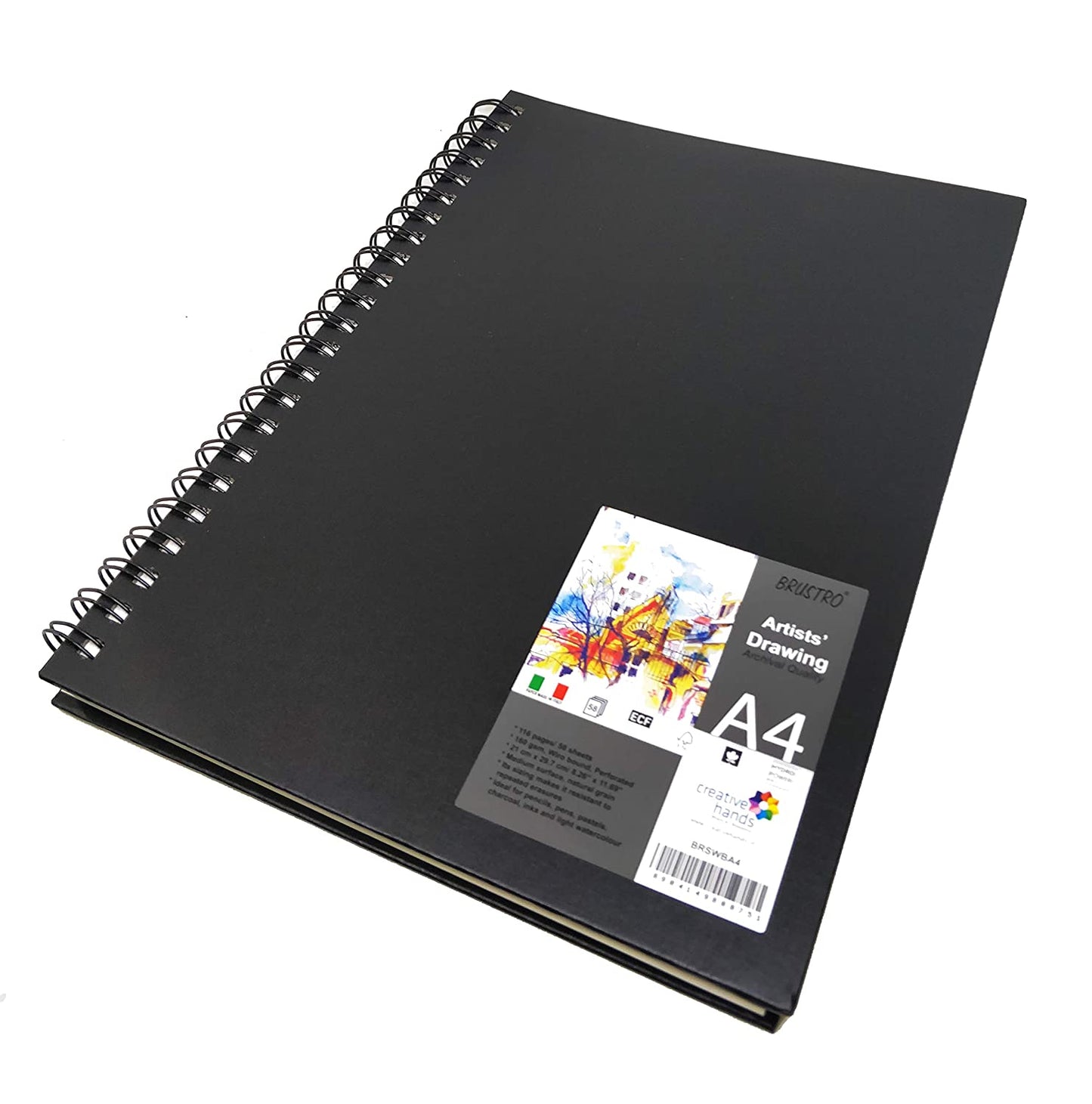 Brustro Artists Wiro Bound Sketch Book, A4 Size, 116 Pages, 160 GSM (Acid Free)