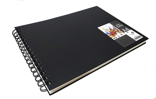 Brustro Artists Sketch Book Wiro Bound A4 Size, Landscape, 116 Pages, 160 GSM (Acid Free)