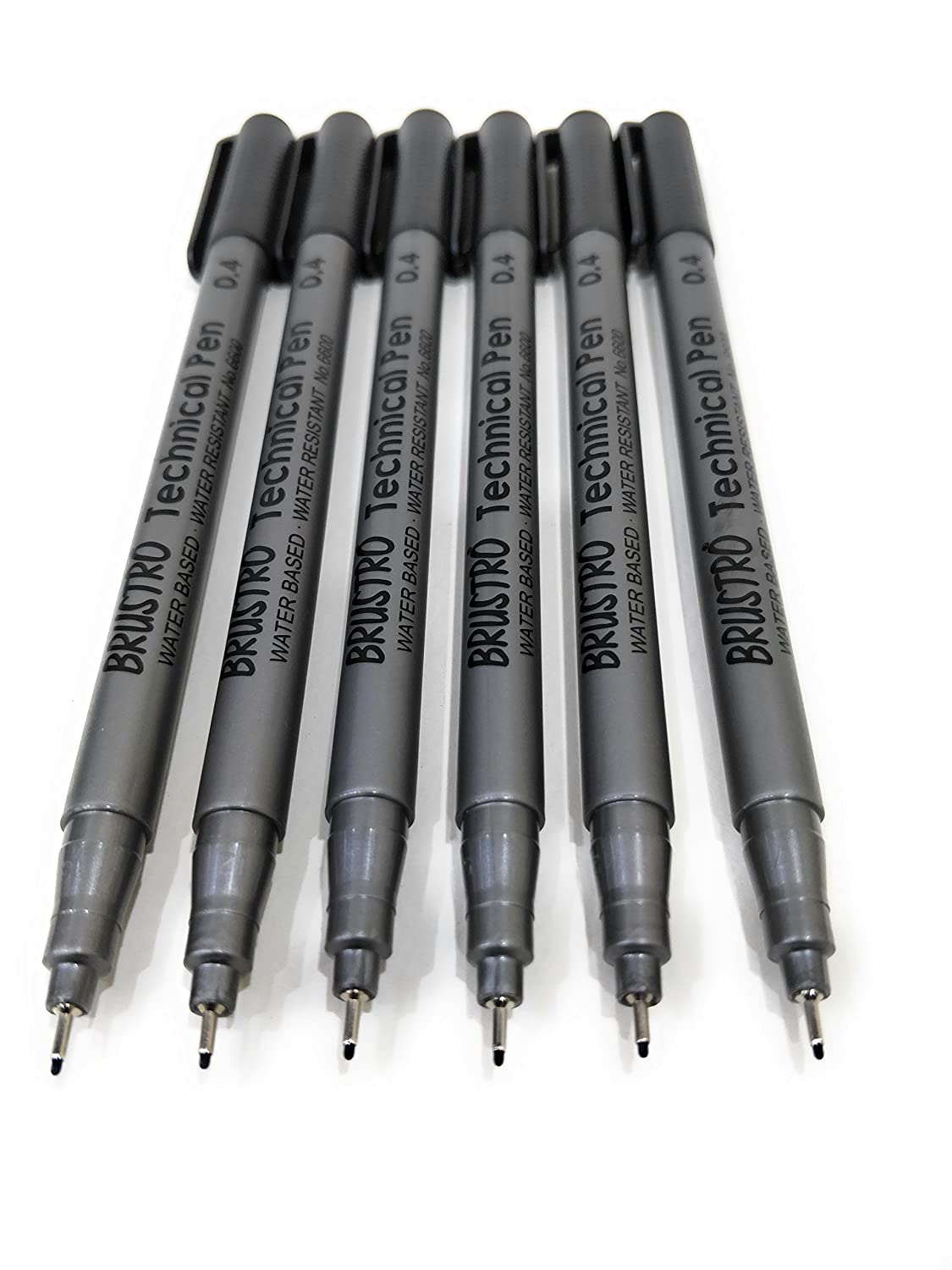 Brustro Technical Pen Black 0.4MM (Pack of 6)