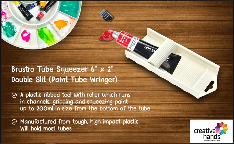Brustro Tube Squeezer 6" x 2" Double Slit (Paint Tube Wringer)
