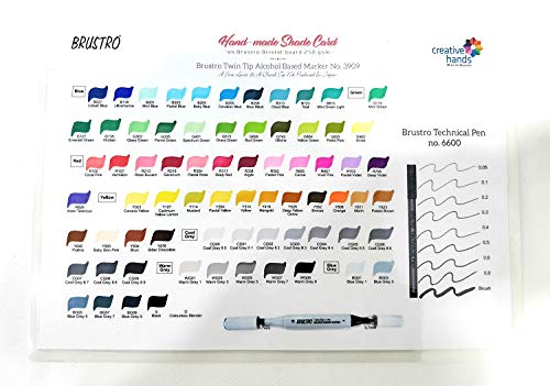 BRUSTRO Twin Tip Alcohol Based Marker Set of 24 Basic (B) in Crossline PP See Through Box