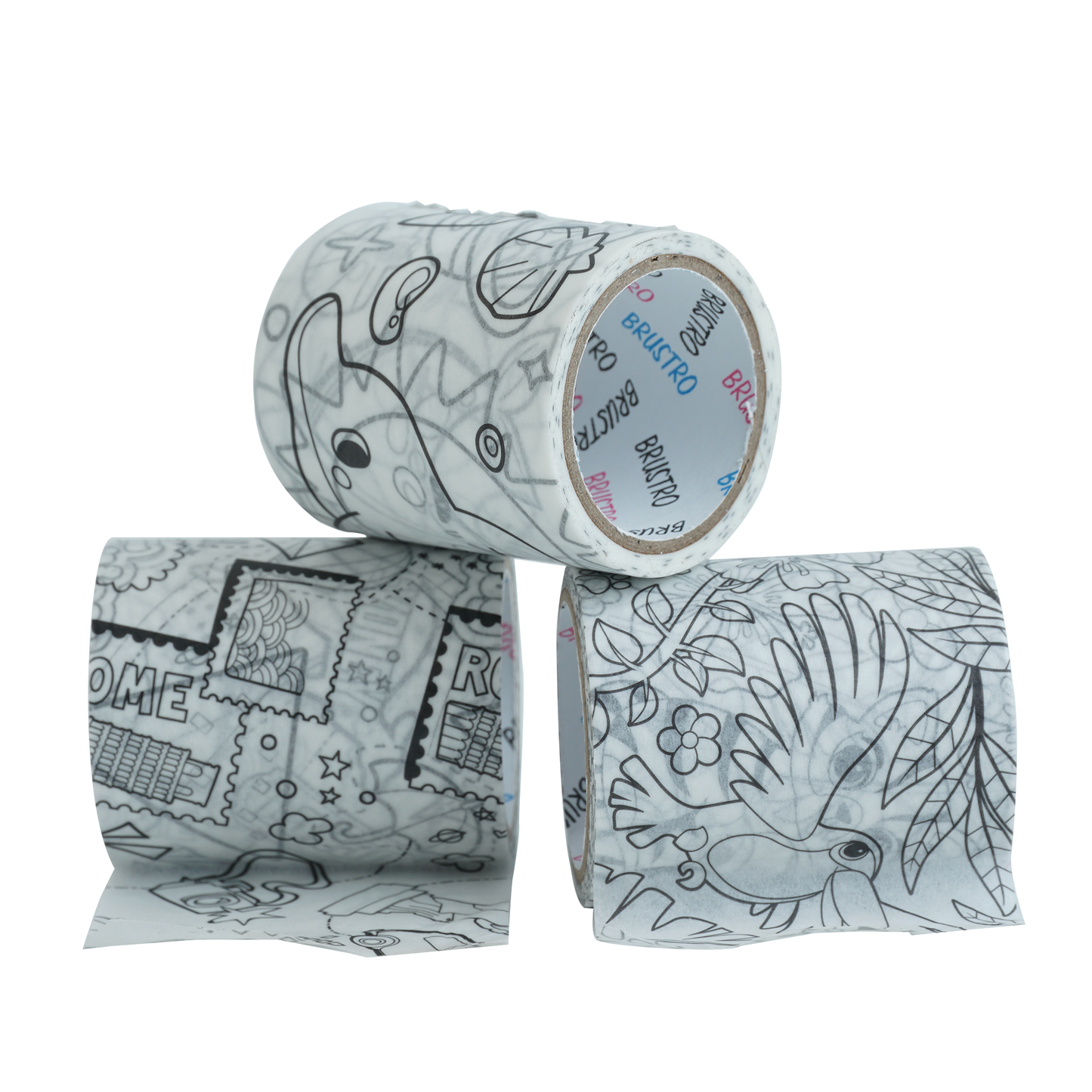 BRUSTRO Washi Tapes DIY Colouring tapes, 50 mm x 5 mtrs (set of 3)
