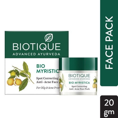 Biotique Myristica Acne Control Spot Correction Face Pack - 20 gms