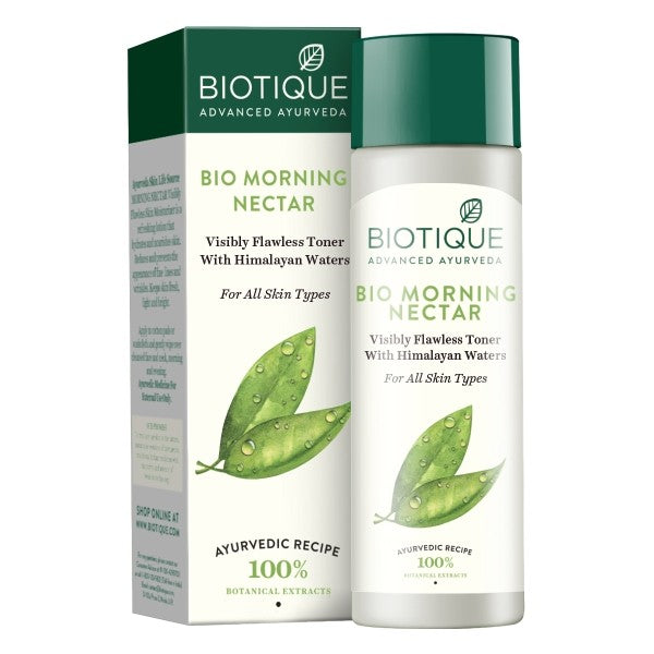 Biotique Morning Nectar - Pore Tightening Purifying Toner, For Visibly Flawless Skin - 120 ml