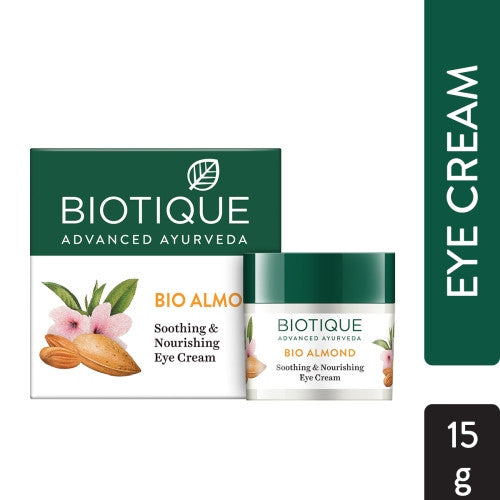 Biotique Bio Almond smoothing Eye Cream Soothing & Nourishing - 15 gms