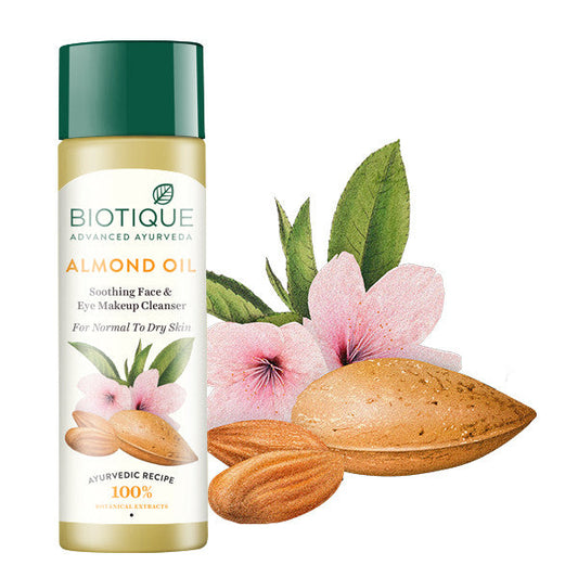 Biotique Bio Almond Oil Deep Cleanse Purifying Cleansing Oil Face & Eye Makeup Remover - 120 ml
