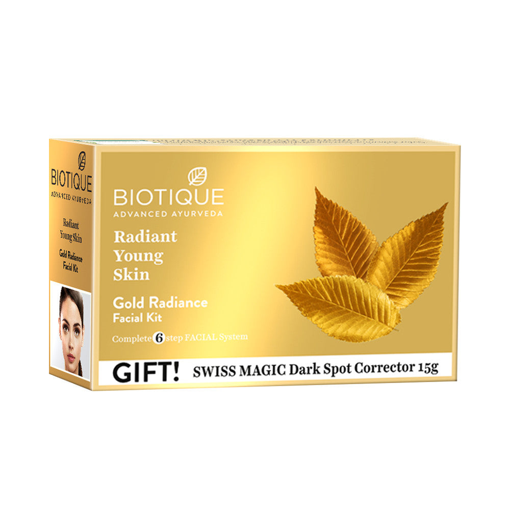 Biotique Bio Gold Radiance Facial Kit For radiant Young Skin - 65 gms