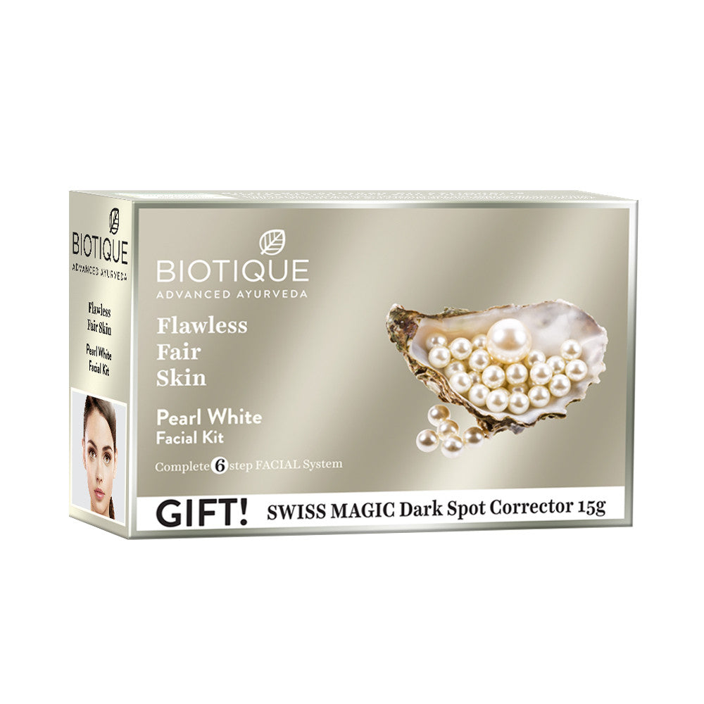 Biotique Pearl White Flawless Glowing Skin Facial Kit - 65 gms
