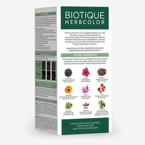 Biotique Bio Herbcolor 1N Natural Black, 50 gms + 110 ml (Conditioning Color No Ammonia)