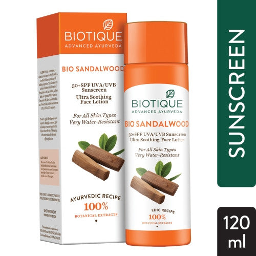 Biotique Sun Shield Sandalwood Ultra Protective Lotion 50+ SPF Sunscreen