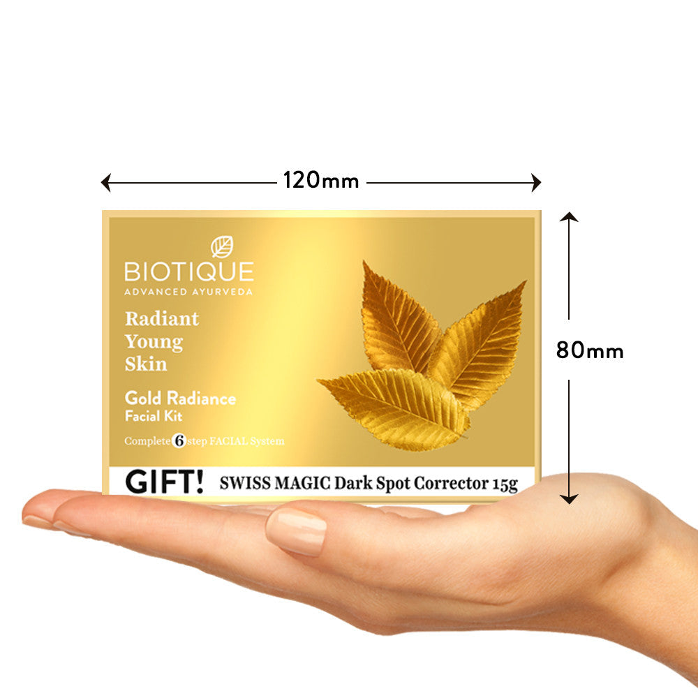 Biotique Bio Gold Radiance Facial Kit For radiant Young Skin - 65 gms