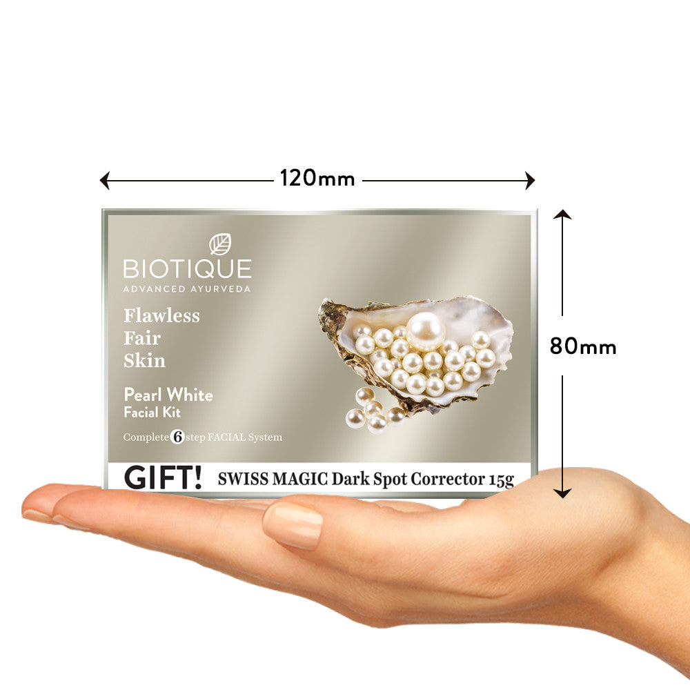 Biotique Pearl White Flawless Glowing Skin Facial Kit - 65 gms
