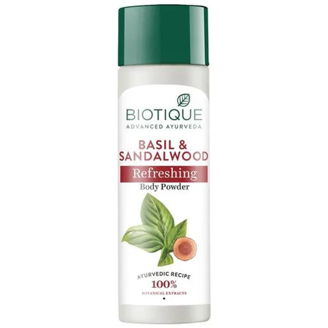 Biotique Bio Basil and Sandalwood Refreshing Body Powder - 150 gms