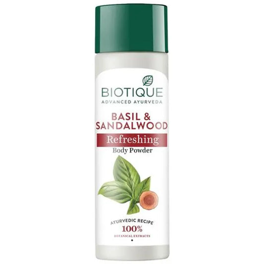 Biotique Bio Basil and Sandalwood Refreshing Body Powder - 150 gms