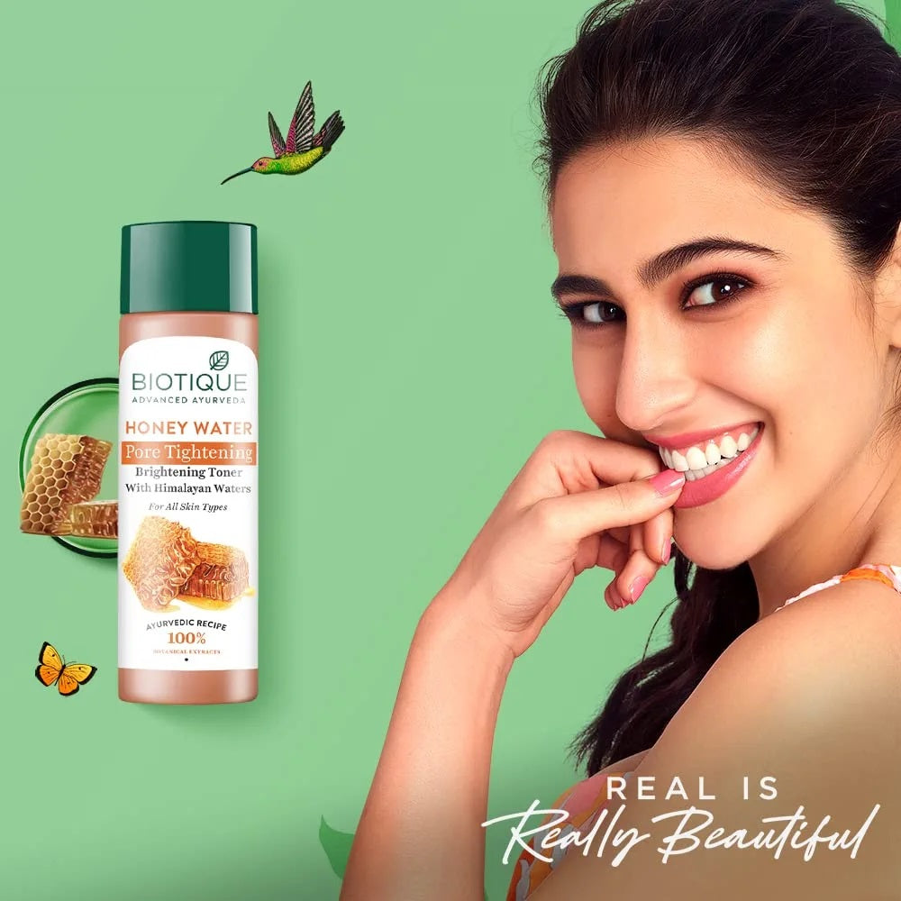 Biotique Honey Water Pore Tightening Toner With Himalayan Waters (120 ml)