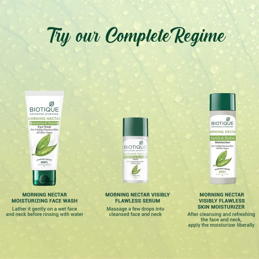 Biotique Morning Nectar Moisturize & Nourish Visibly Flawless Face Wash (All Skin Types)