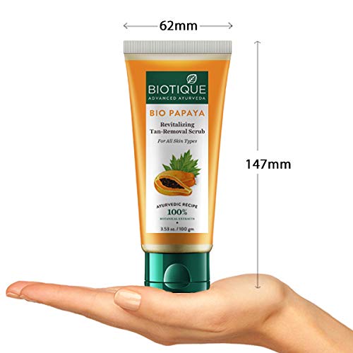 Biotique Papaya Tan Removal Brightening & Revitalizing Face Scrub, for All skin types