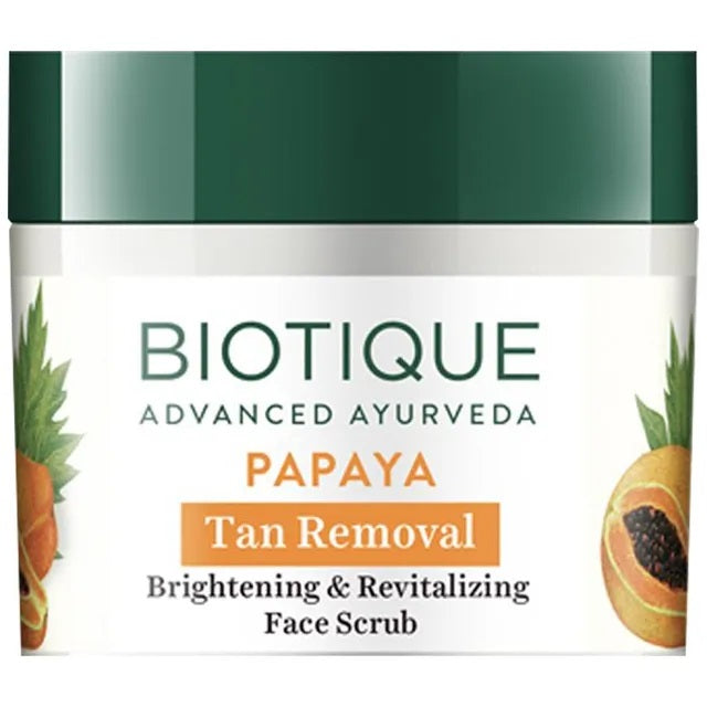 Biotique Papaya Tan Removal Brightening & Revitalizing Face Scrub, for All skin types