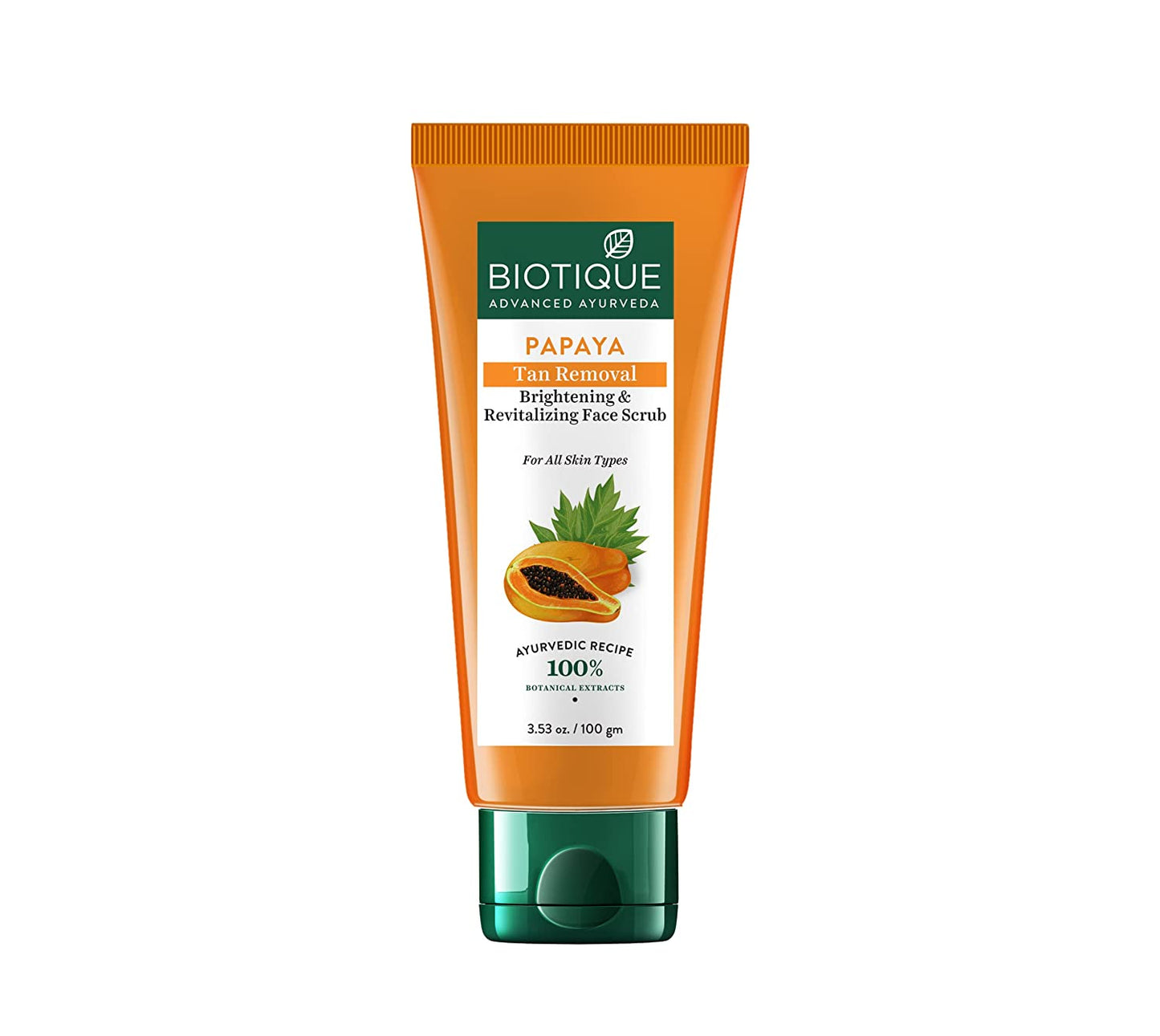 Biotique Papaya Tan Removal Brightening & Revitalizing Face Scrub, for All skin types