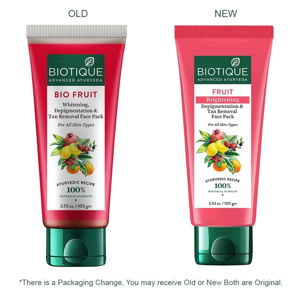 Biotique Fruit Brightening Depigmentation & Tan Removal Face Pack