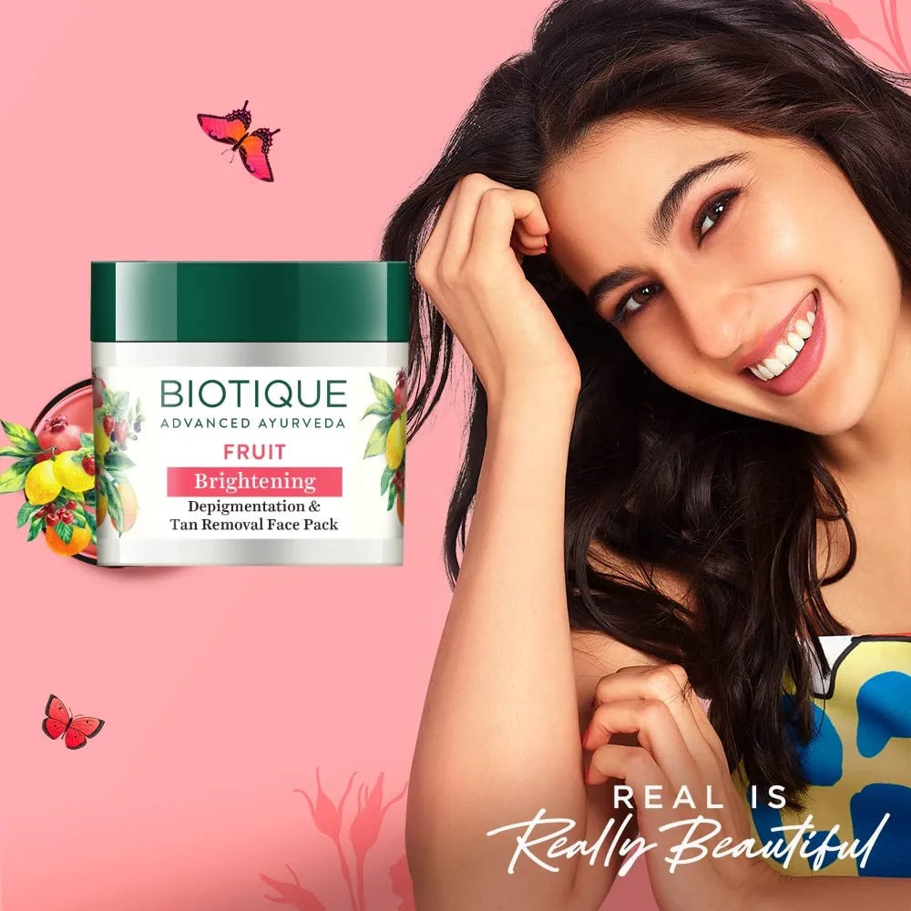 Biotique Fruit Brightening Depigmentation & Tan Removal Face Pack