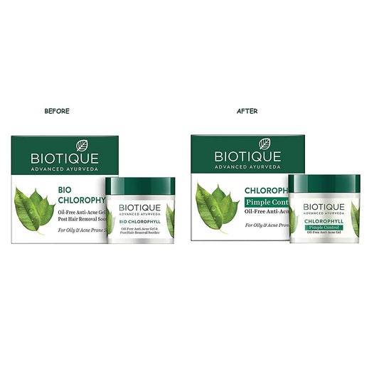 Biotique Chlorophyll Pimple Control Oil Free Anti Acne Gel - 50 gms