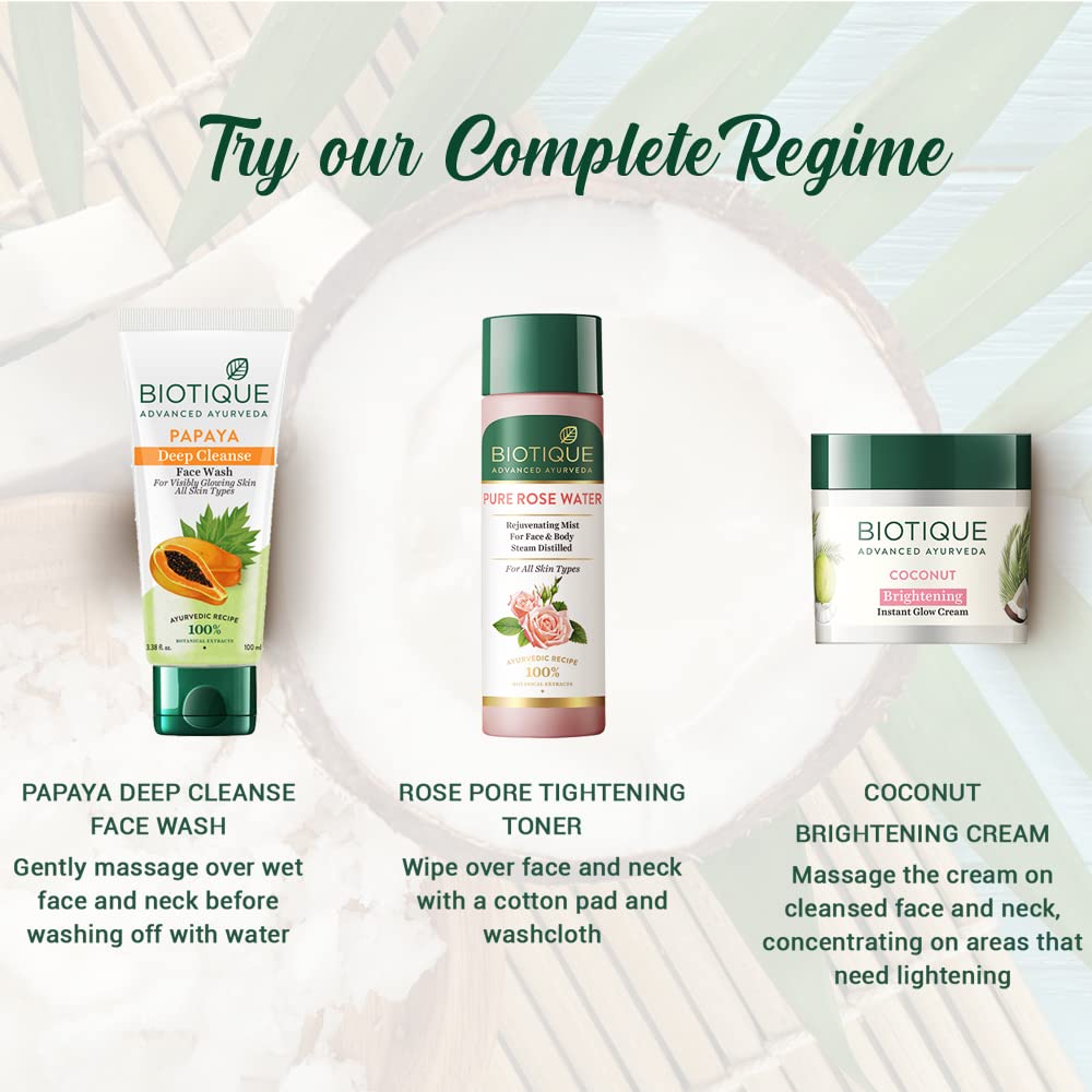 Biotique Coconut Brightening Instant Glow Cream for All Skin Types