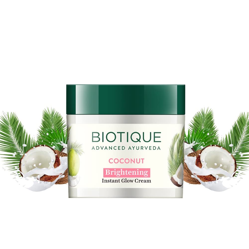 Biotique Coconut Brightening Instant Glow Cream for All Skin Types
