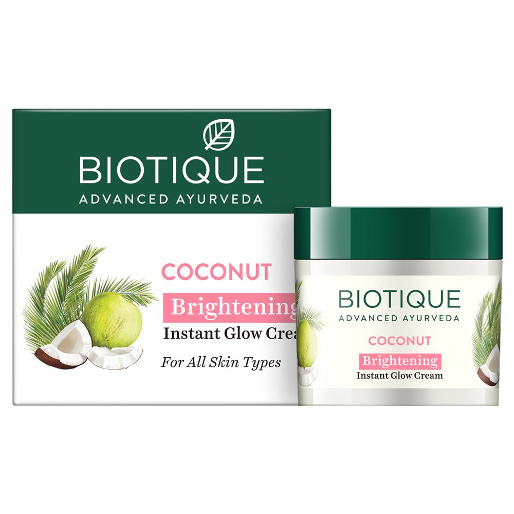 Biotique Coconut Brightening Instant Glow Cream for All Skin Types