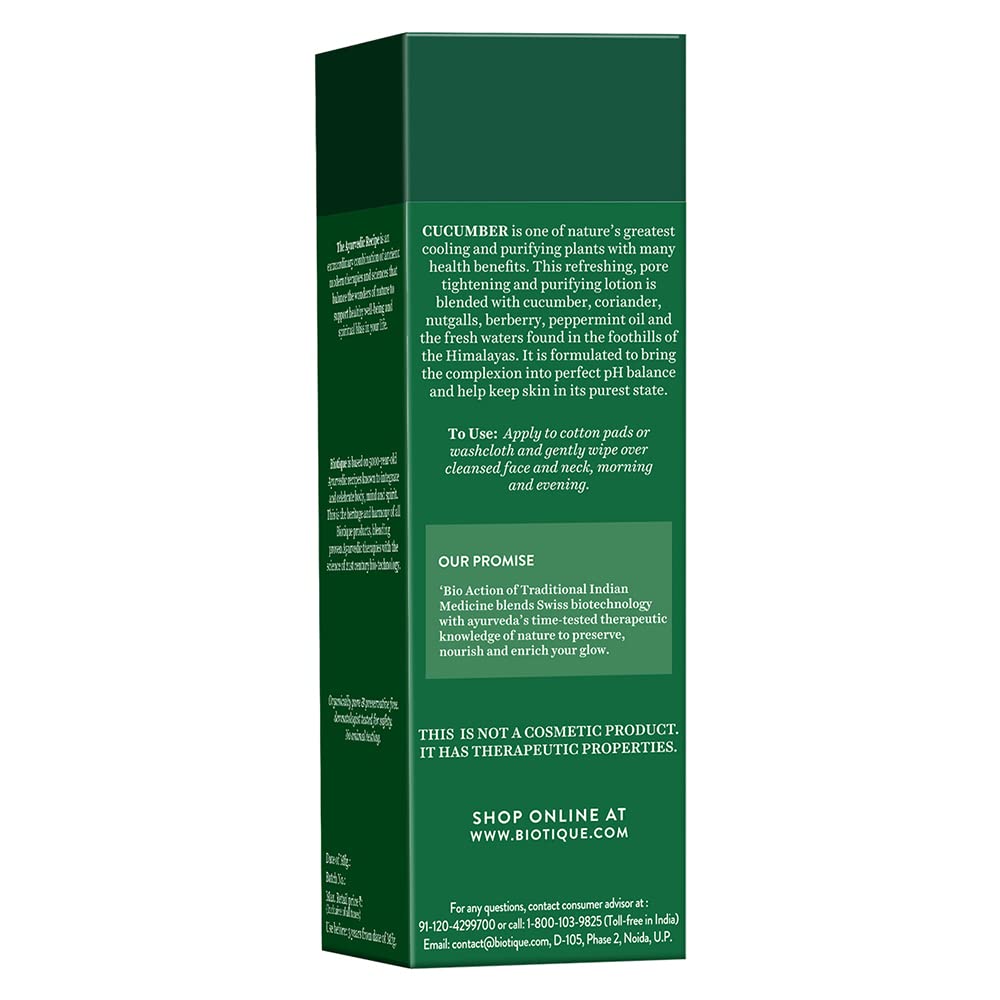 Biotique Bio Cucumber Pore Tightening Toner With Himalayan Waters (120 ml)