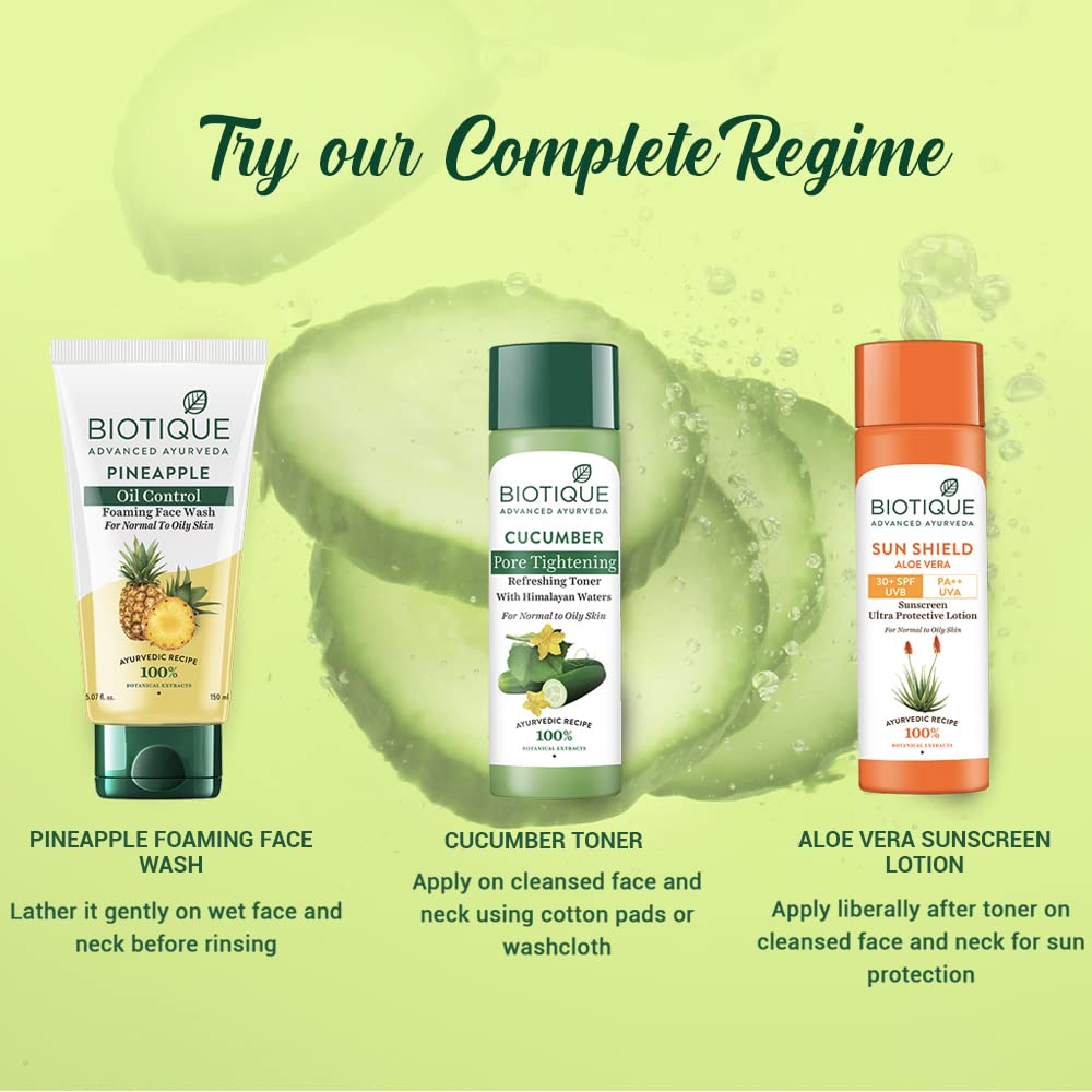 Biotique Bio Cucumber Pore Tightening Toner With Himalayan Waters (120 ml)