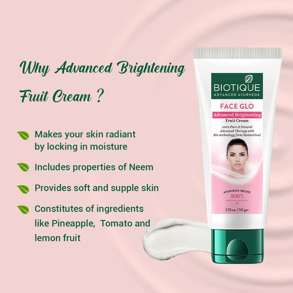 Biotique Face Glo Advance Brightening Fruit Cream (50 gm)