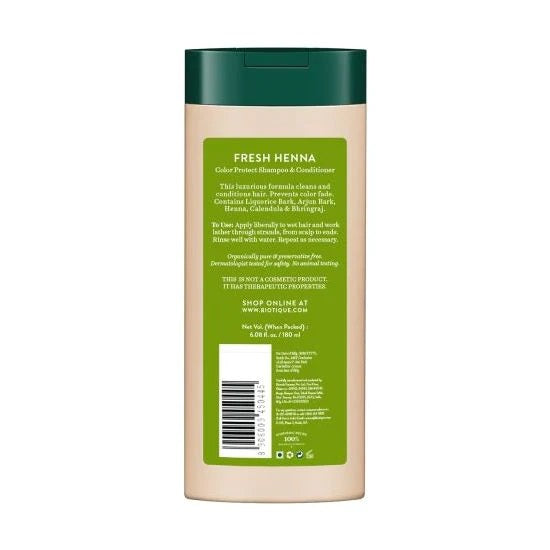 Biotique Fresh Henna Color Protect Shampoo & Conditioner for Color Treated Hair