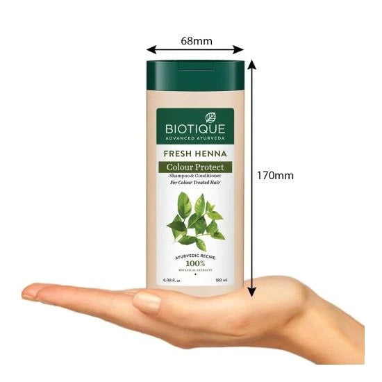 Biotique Fresh Henna Color Protect Shampoo & Conditioner for Color Treated Hair