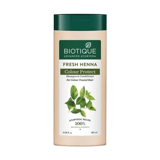 Biotique Fresh Henna Color Protect Shampoo & Conditioner For Color Treated Hair