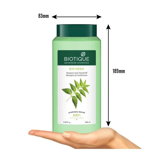 Biotique Fresh Neem Anti-Dandruff Shampoo With Conditioner