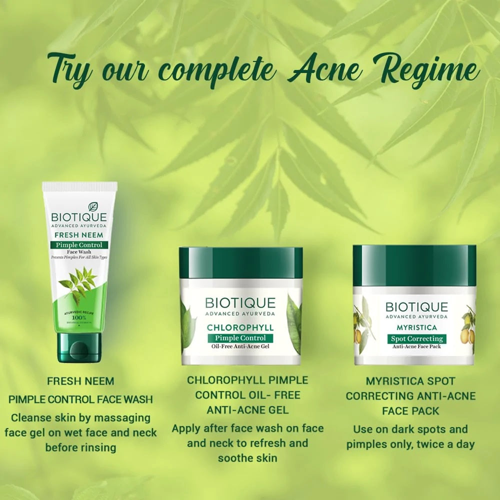Biotique Fresh Neem Purifying Face Wash, Prevents Pimples For All Skin Types