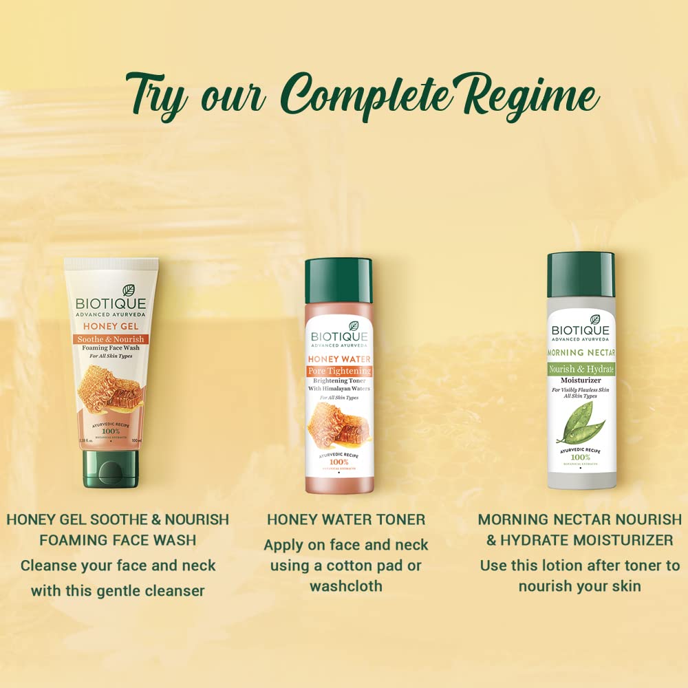 Biotique Honey Gel Soothe & Nourish Foaming Face wash For All Skin Types