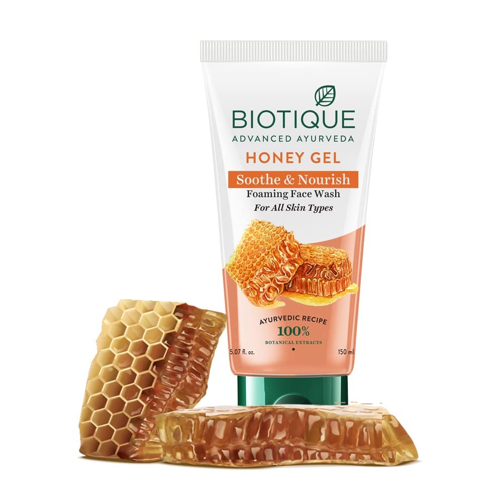 Biotique Honey Gel Soothe & Nourish Foaming Face wash For All Skin Types