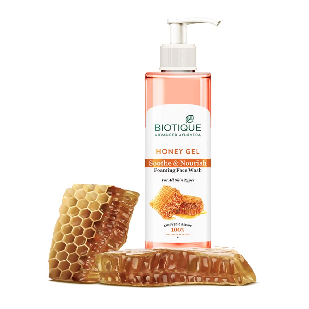 Biotique Honey Gel Soothe & Nourish Foaming Face wash For All Skin Types