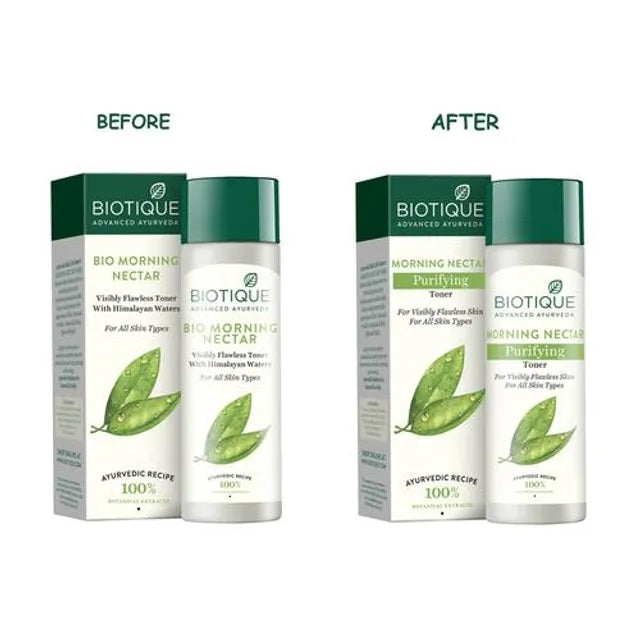Biotique Morning Nectar - Pore Tightening Purifying Toner, For Visibly Flawless Skin - 120 ml