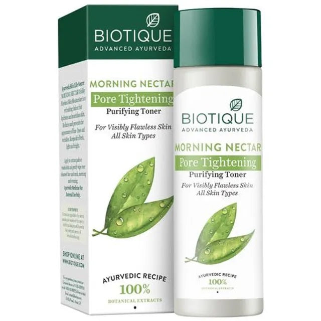 Biotique Morning Nectar - Pore Tightening Purifying Toner, For Visibly Flawless Skin - 120 ml